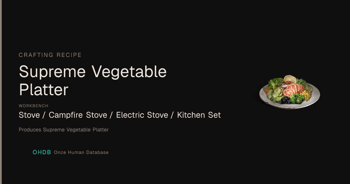 Supreme Vegetable Platter