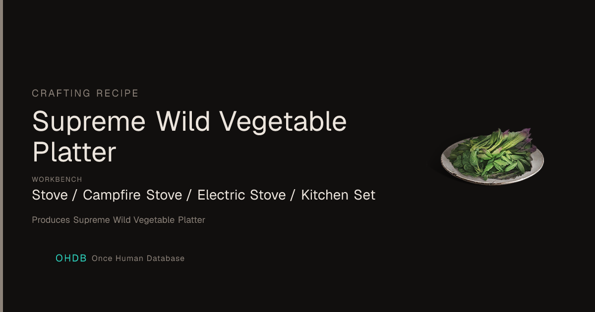 Supreme Wild Vegetable Platter