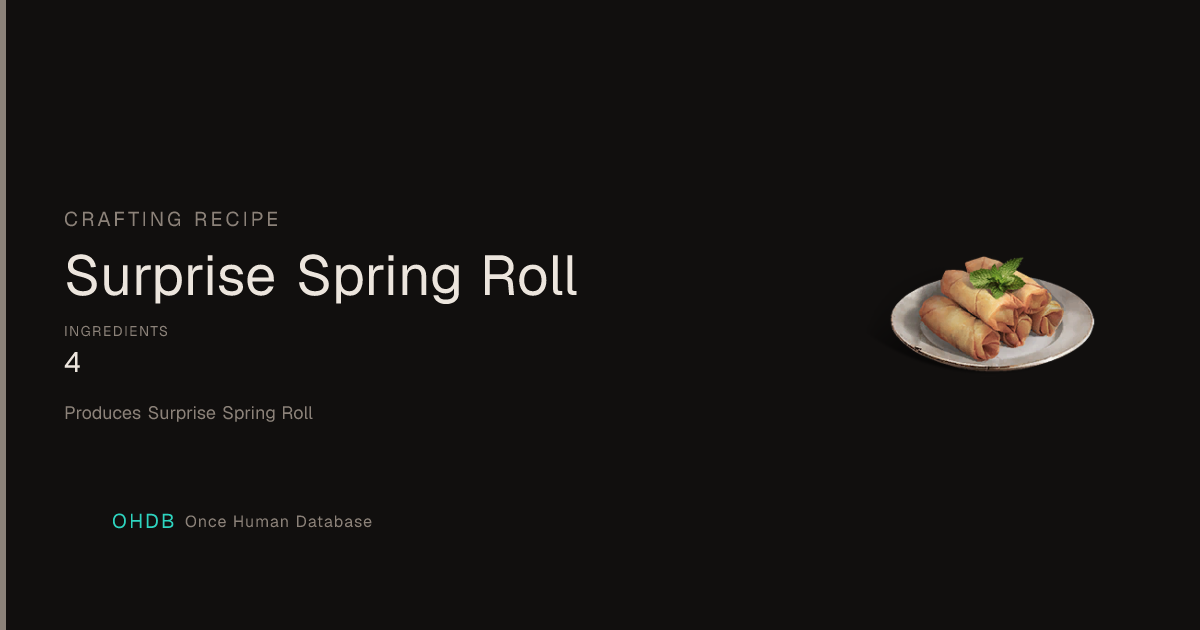 Surprise Spring Roll