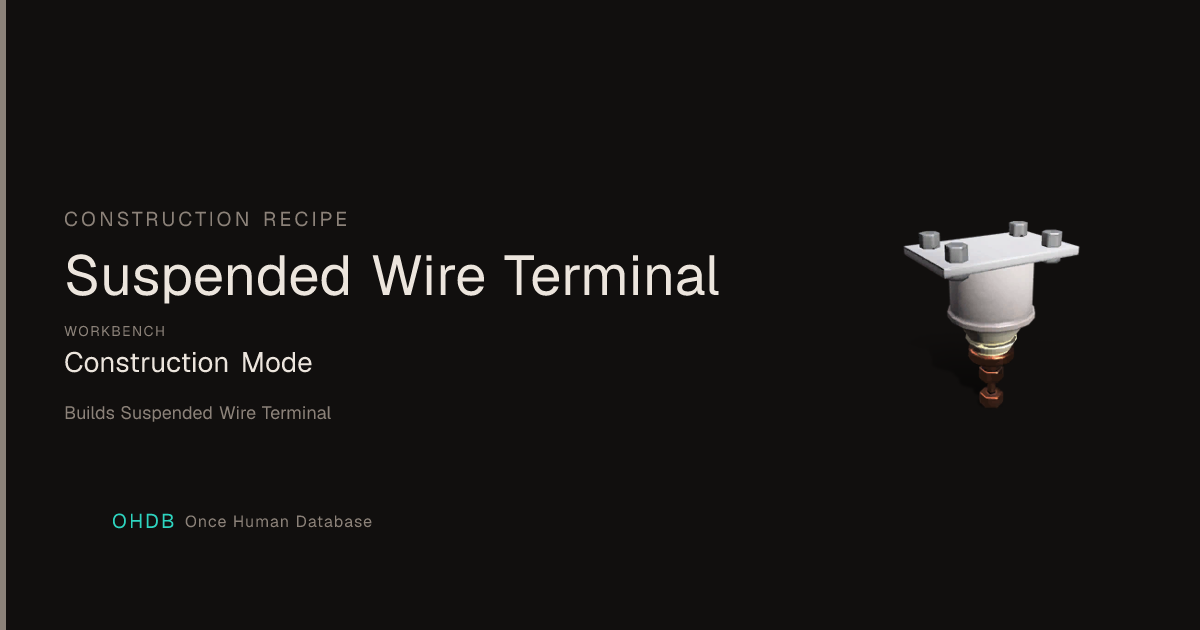 Suspended Wire Terminal