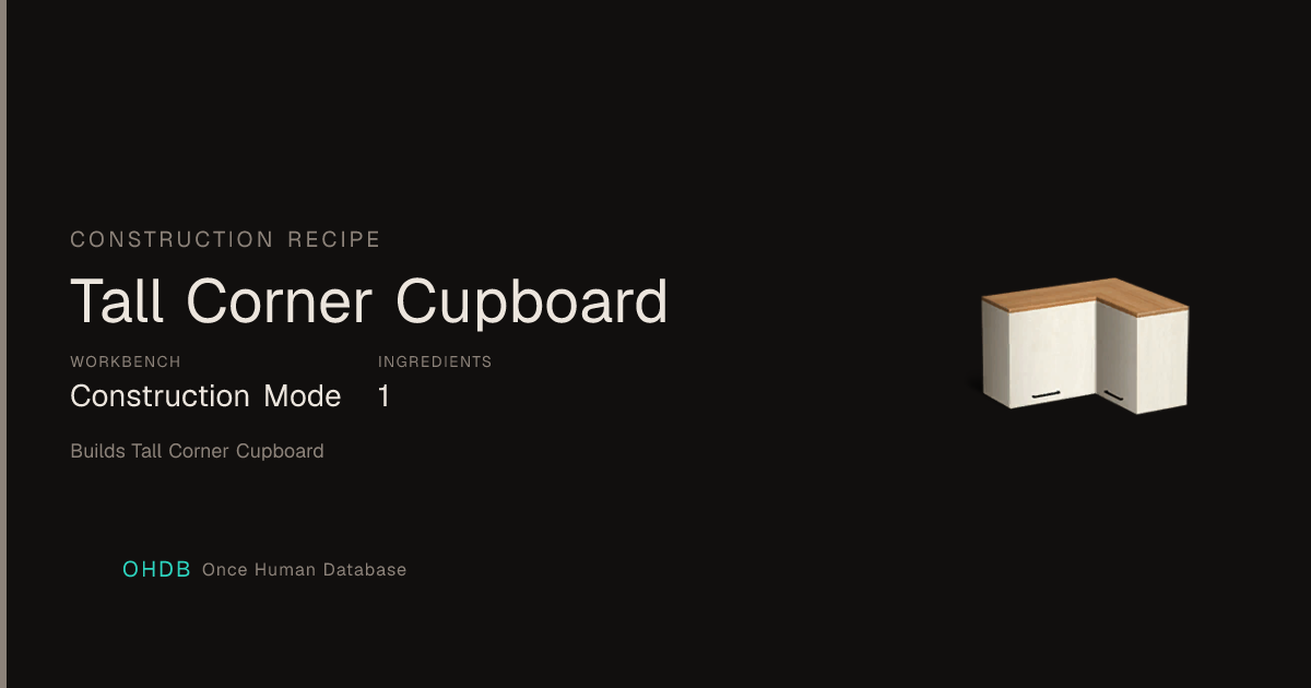 Tall Corner Cupboard