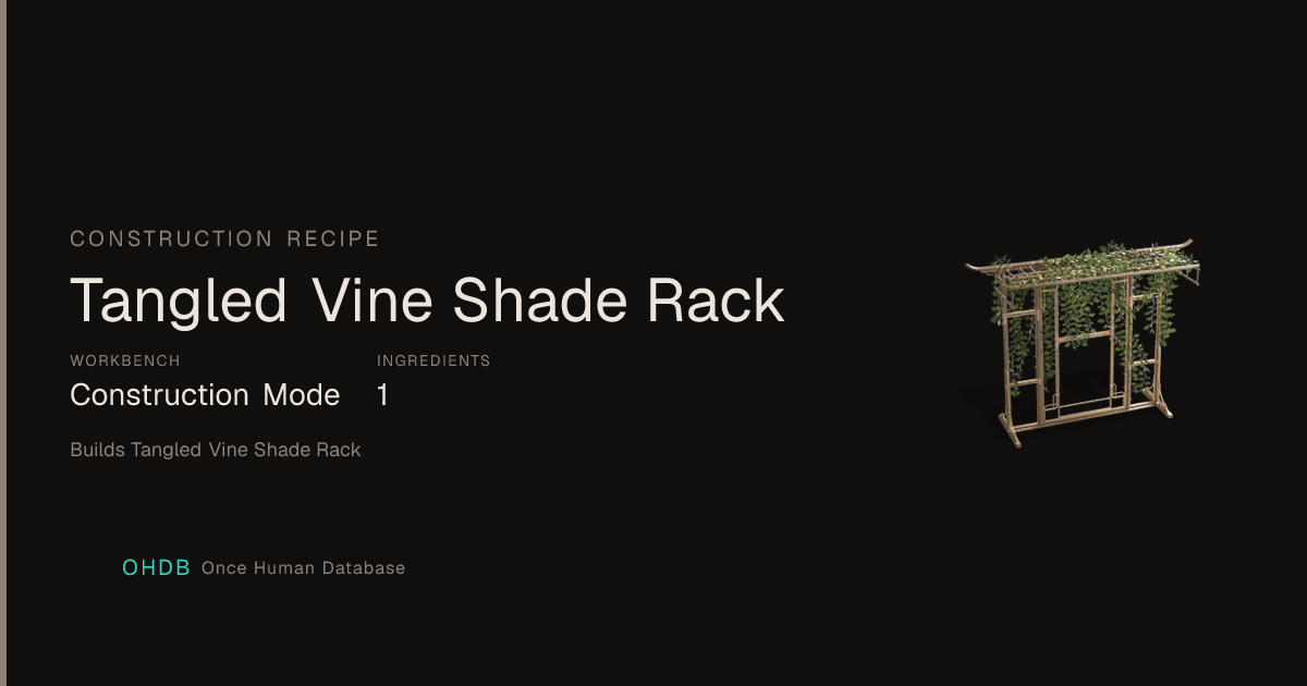 Tangled Vine Shade Rack