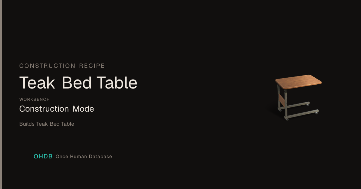 Teak Bed Table