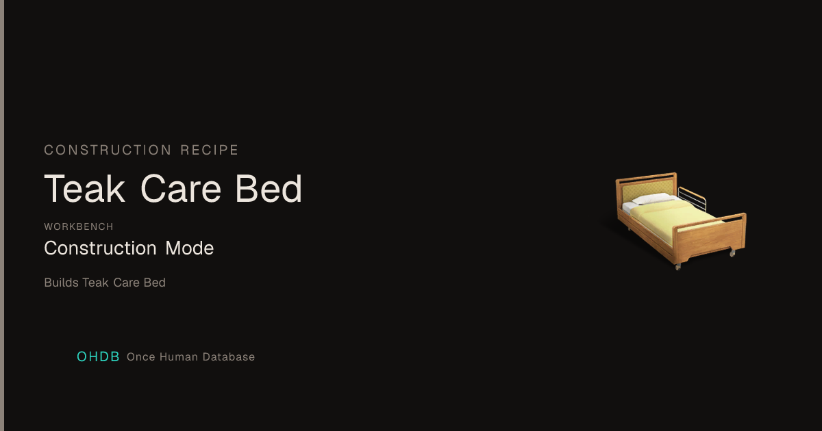Teak Care Bed