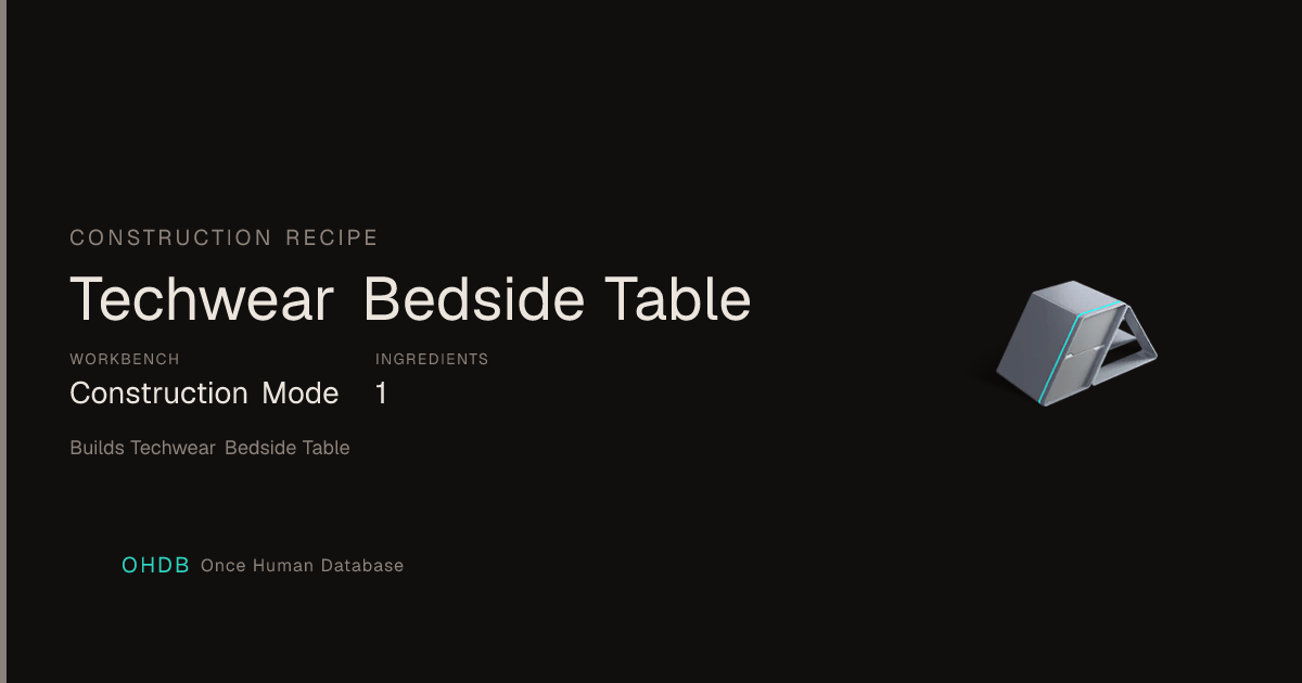 Techwear Bedside Table