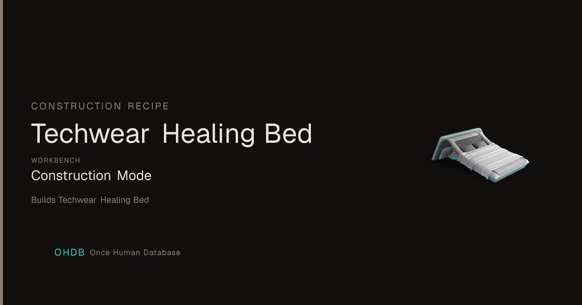 Techwear Healing Bed