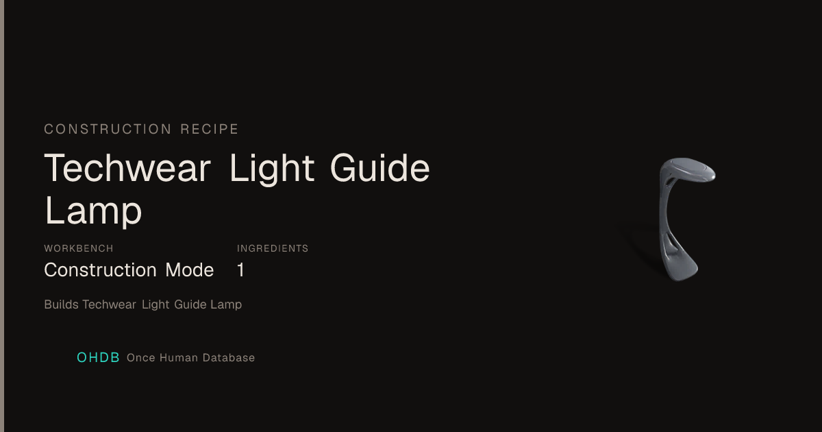 Techwear Light Guide Lamp