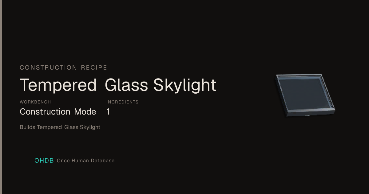 Tempered Glass Skylight