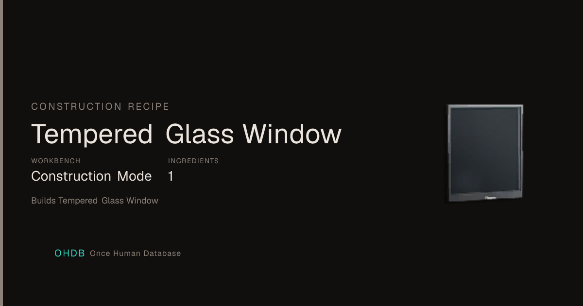 Tempered Glass Window