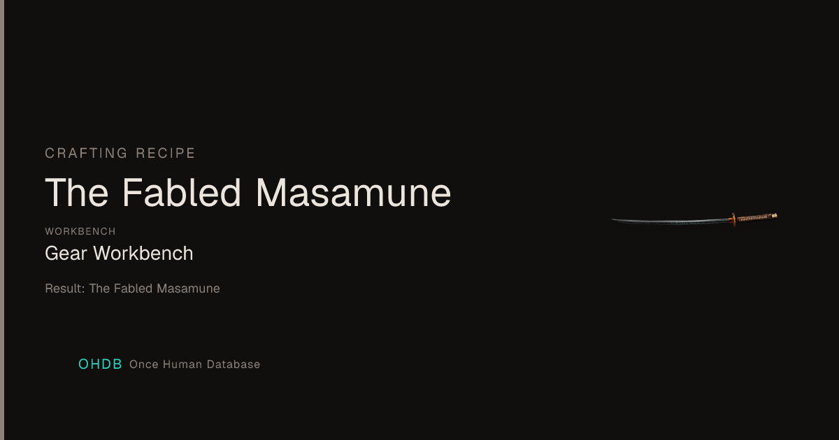 The Fabled Masamune