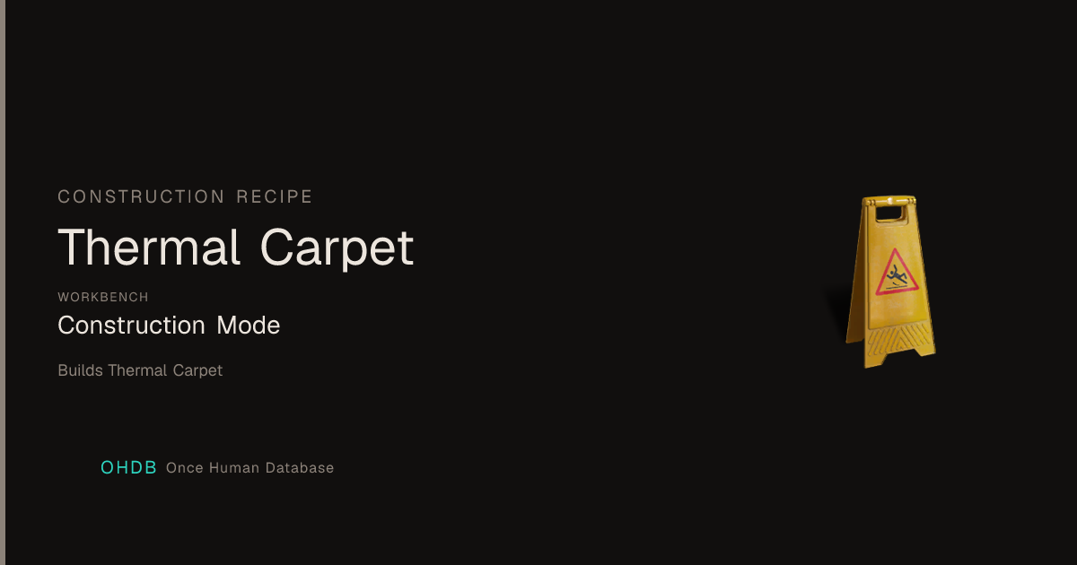 Thermal Carpet
