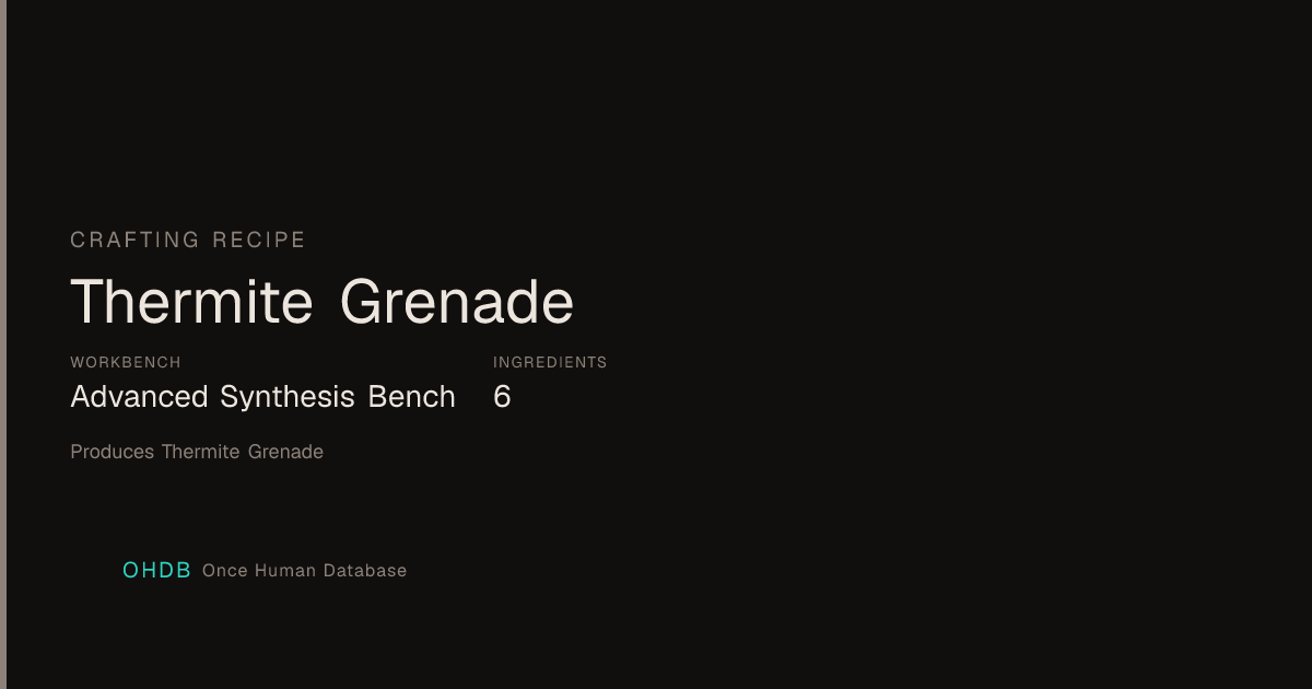 Thermite Grenade