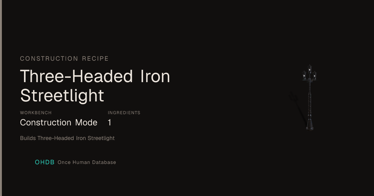 Three-Headed Iron Streetlight