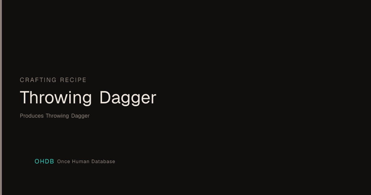 Throwing Dagger