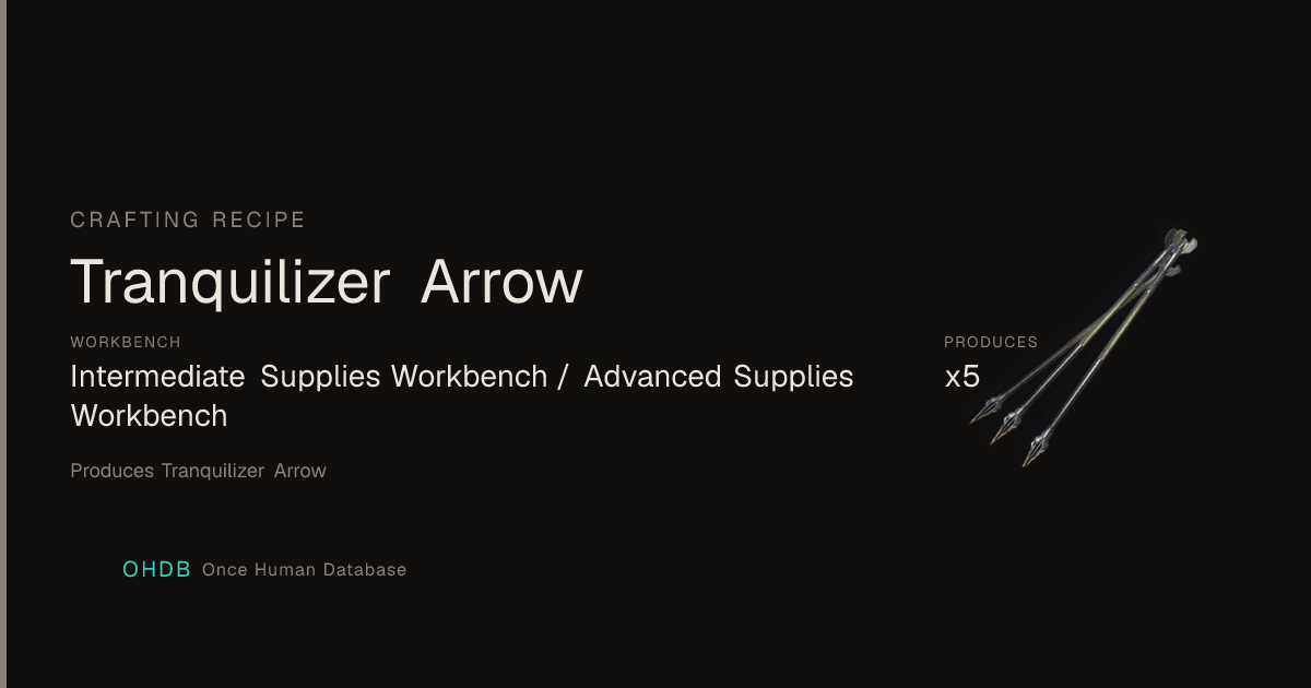 Tranquilizer Arrow