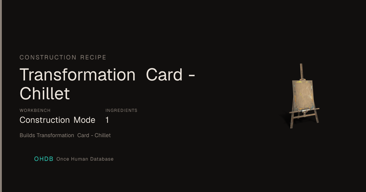 Transformation Card - Chillet