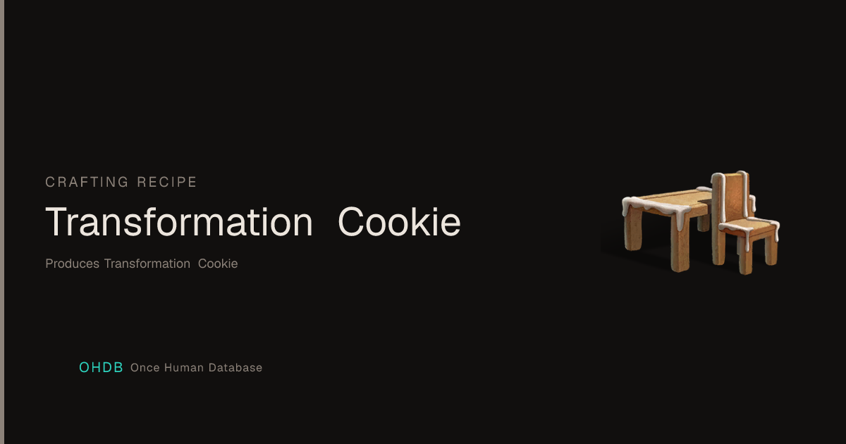 Transformation Cookie