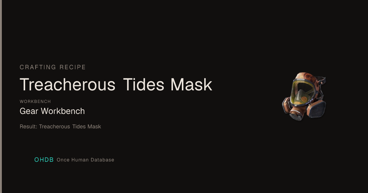 Treacherous Tides Mask