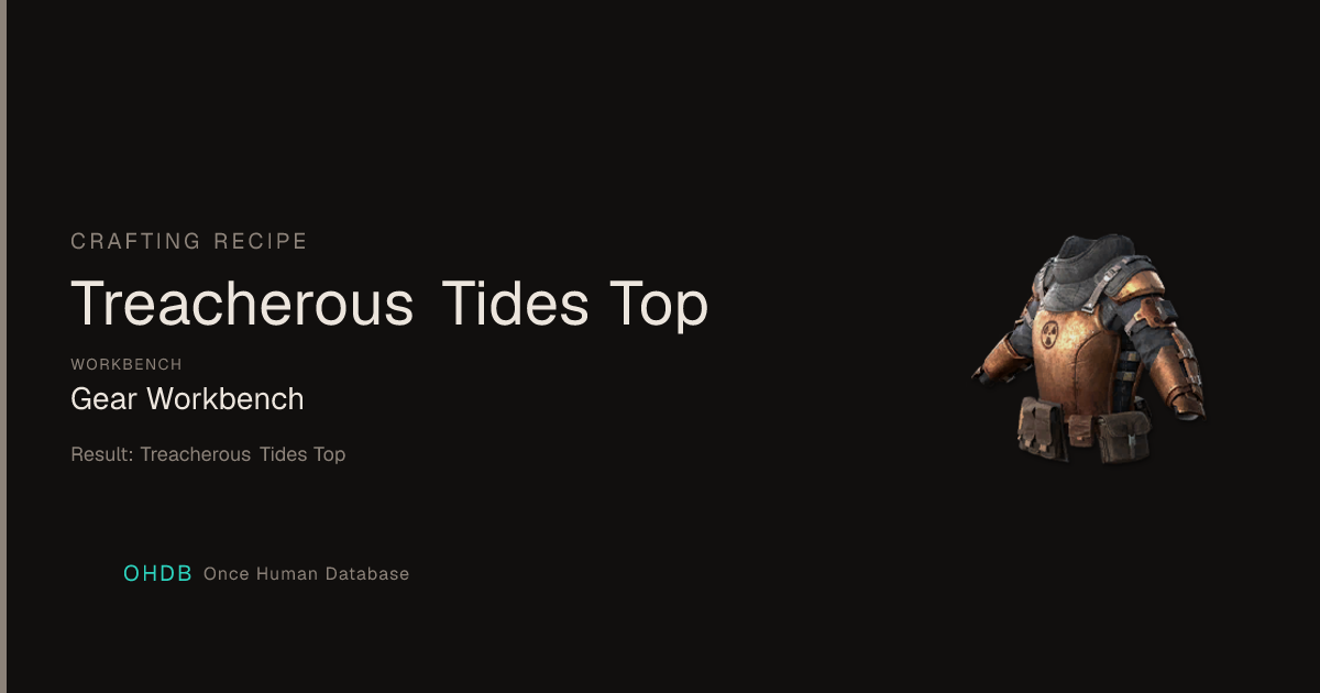 Treacherous Tides Top