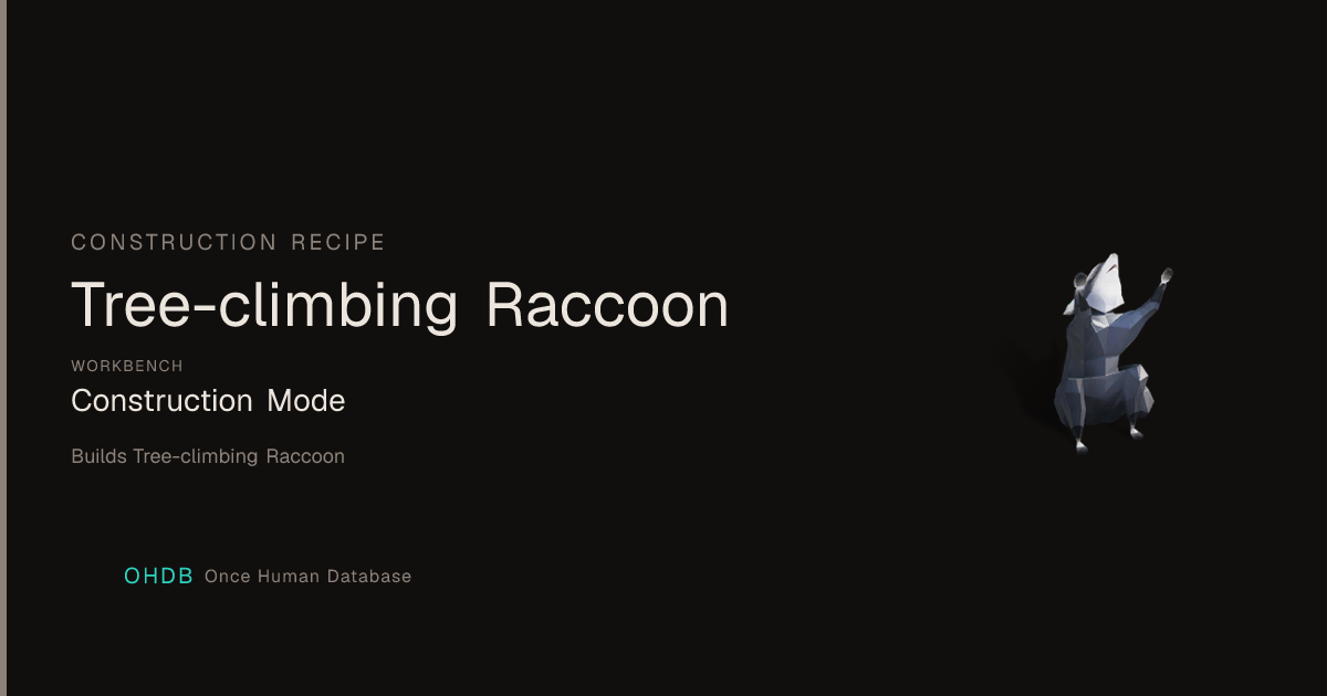 Tree-climbing Raccoon