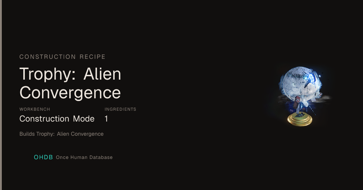 Trophy: Alien Convergence