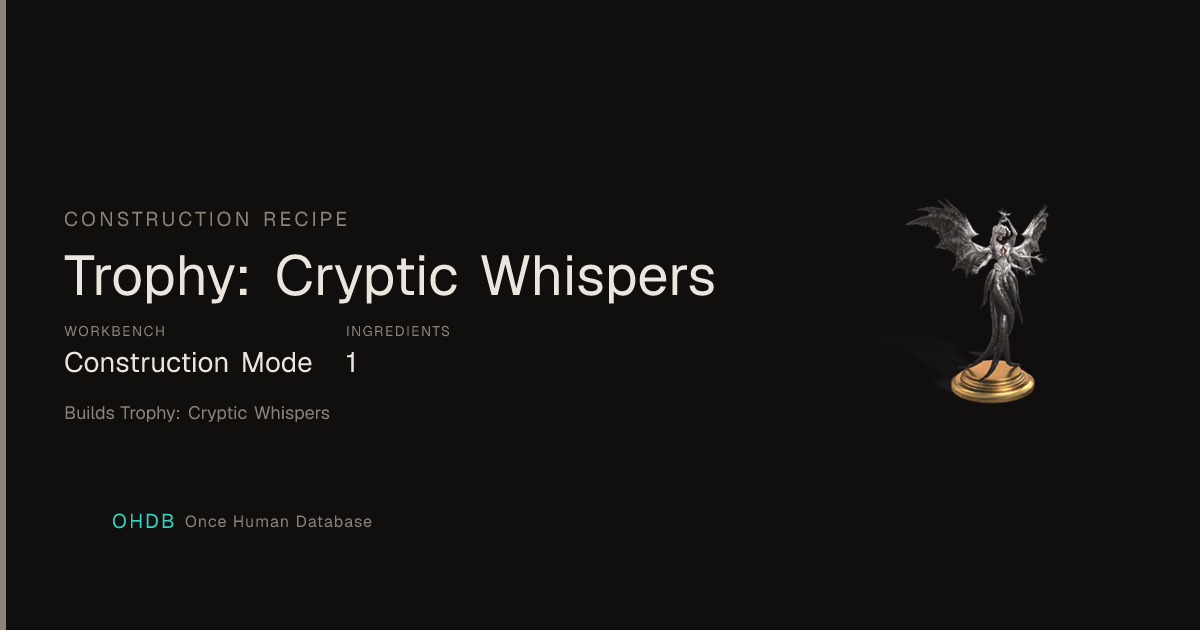 Trophy: Cryptic Whispers