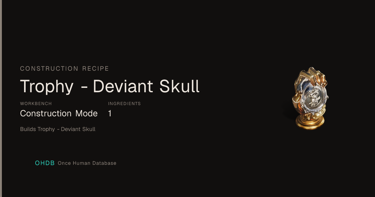 Trophy - Deviant Skull