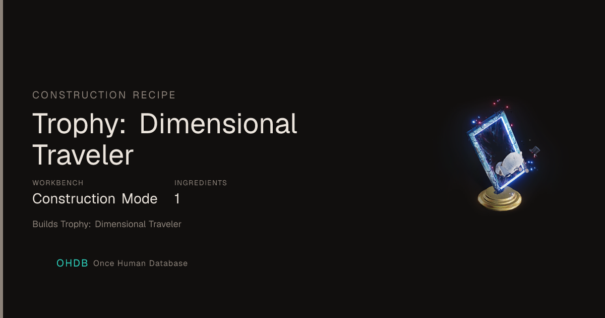 Trophy: Dimensional Traveler