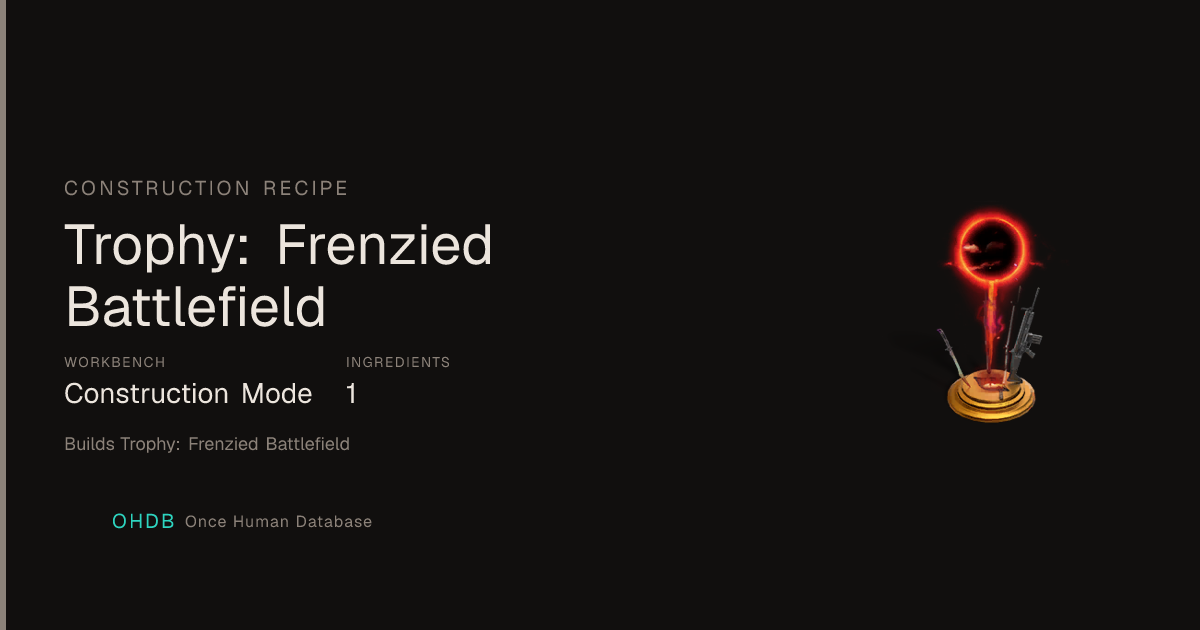Trophy: Frenzied Battlefield