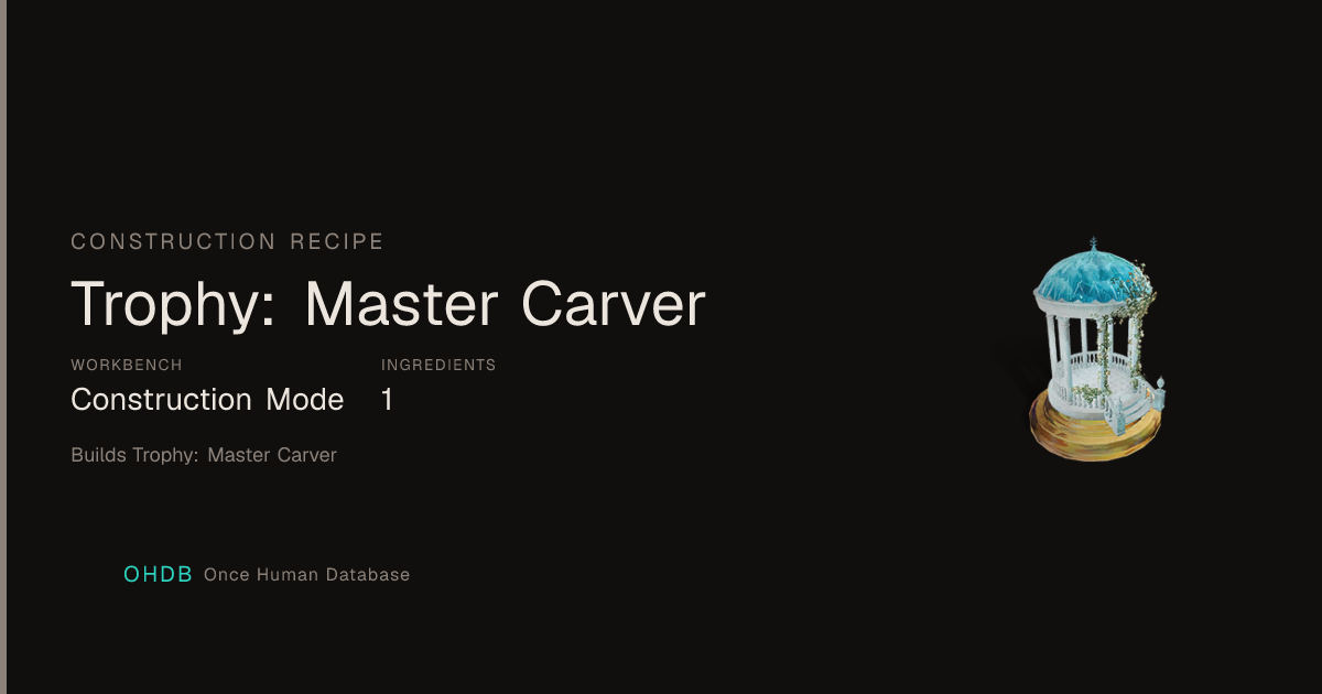 Trophy: Master Carver