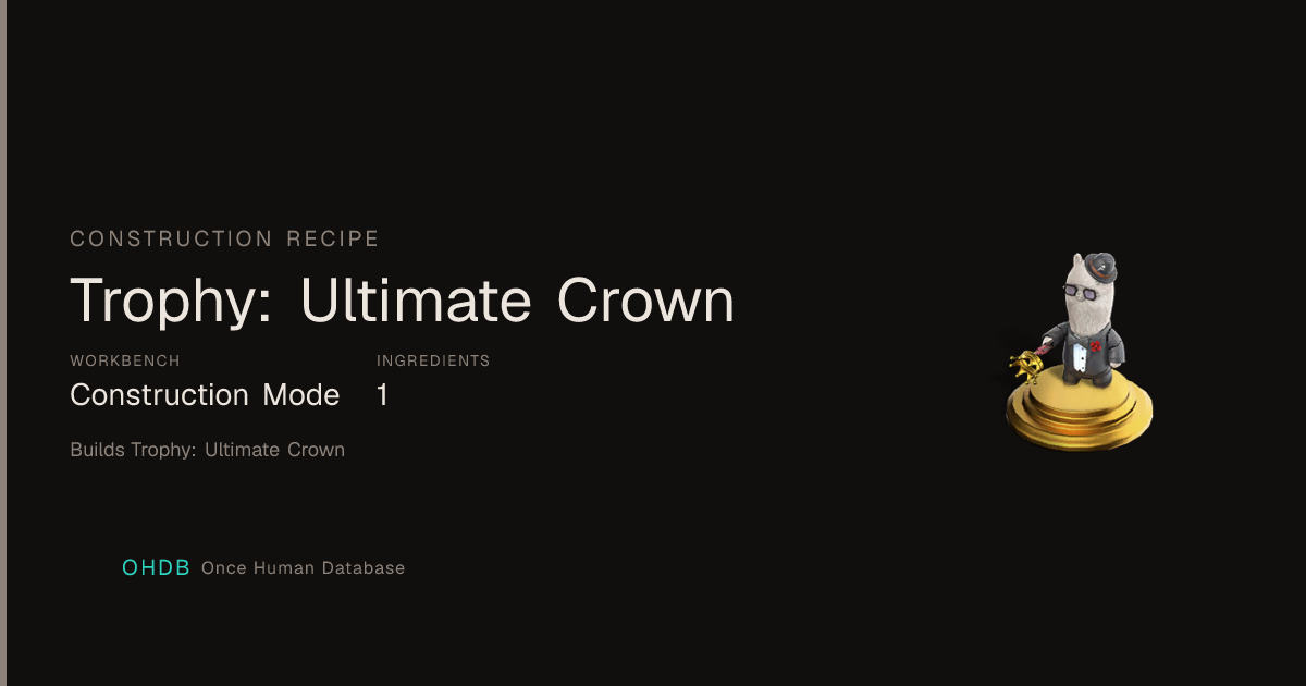 Trophy: Ultimate Crown