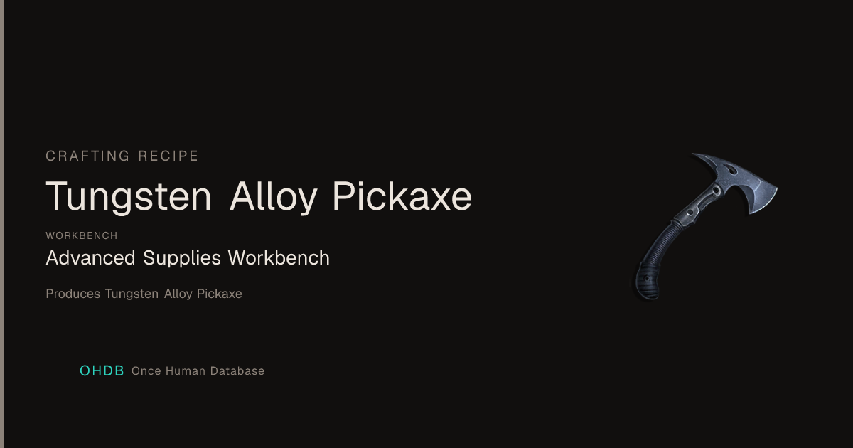 Tungsten Alloy Pickaxe