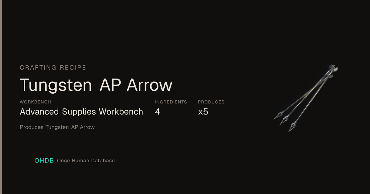 Tungsten AP Arrow