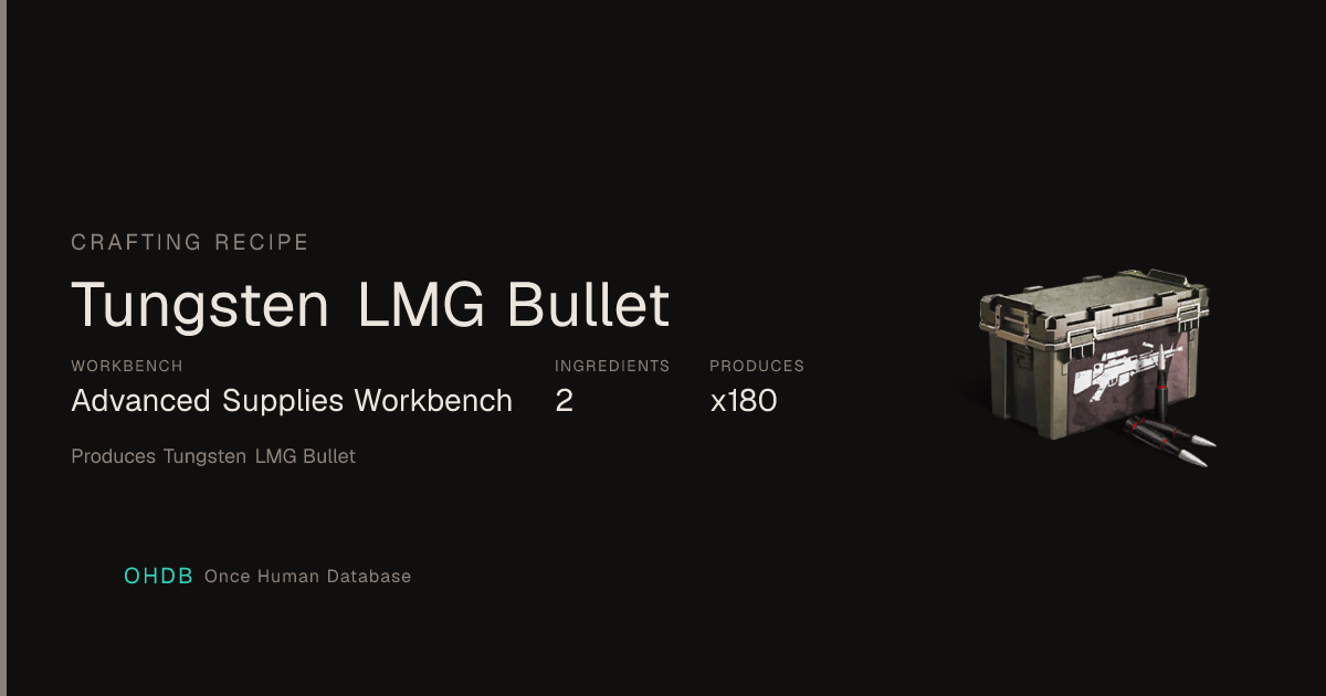 Tungsten LMG Bullet
