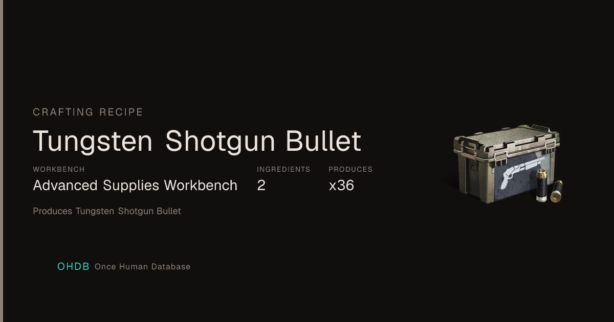 Tungsten Shotgun Bullet