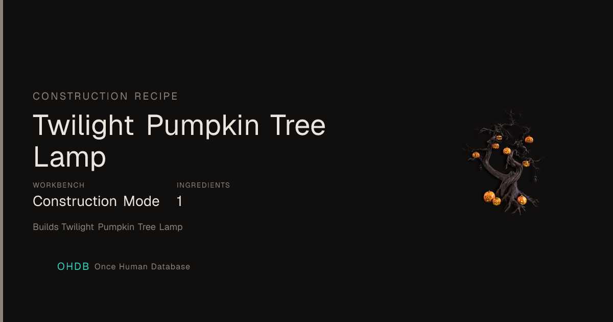 Twilight Pumpkin Tree Lamp