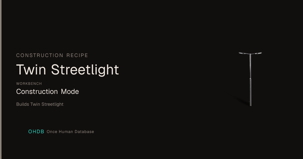 Twin Streetlight