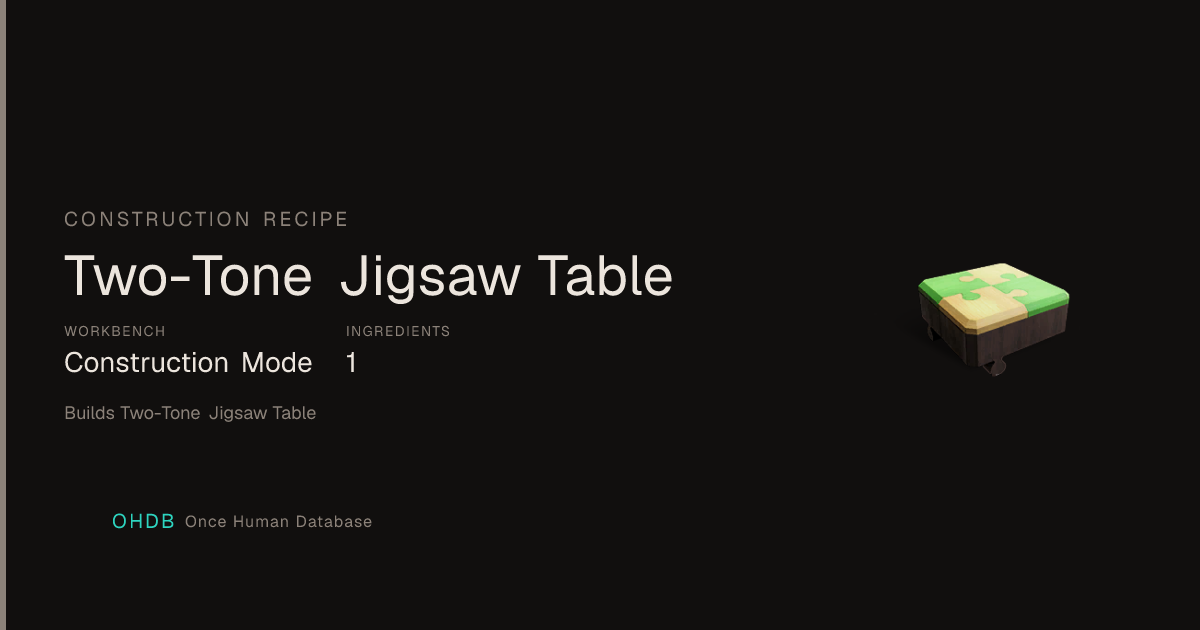 Two-Tone Jigsaw Table