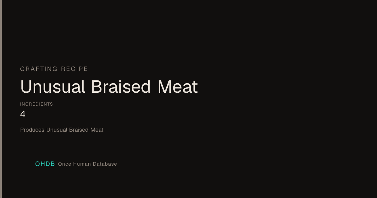 Unusual Braised Meat