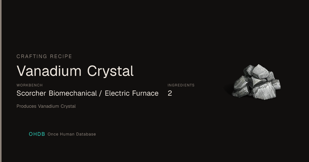 Vanadium Crystal