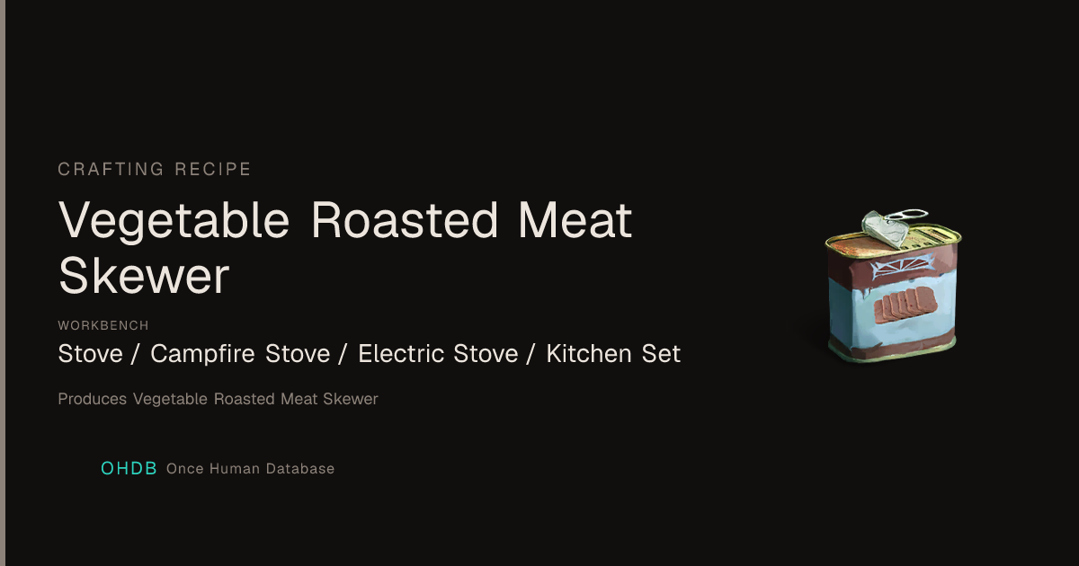 Vegetable Roasted Meat Skewer