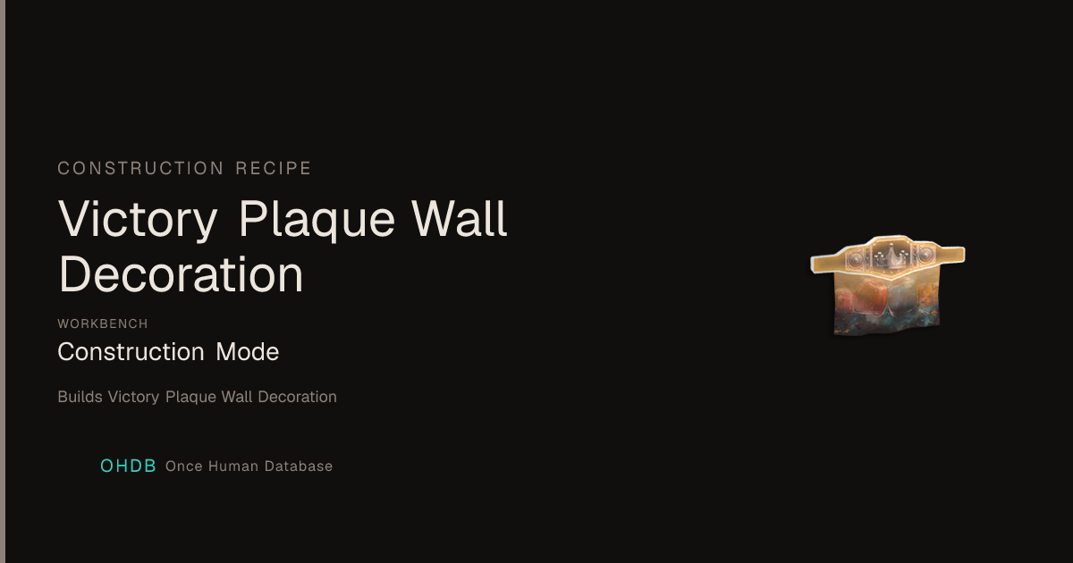 Victory Plaque Wall Decoration
