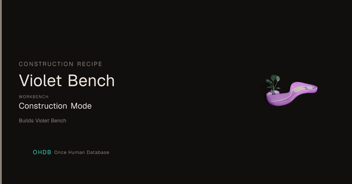Violet Bench