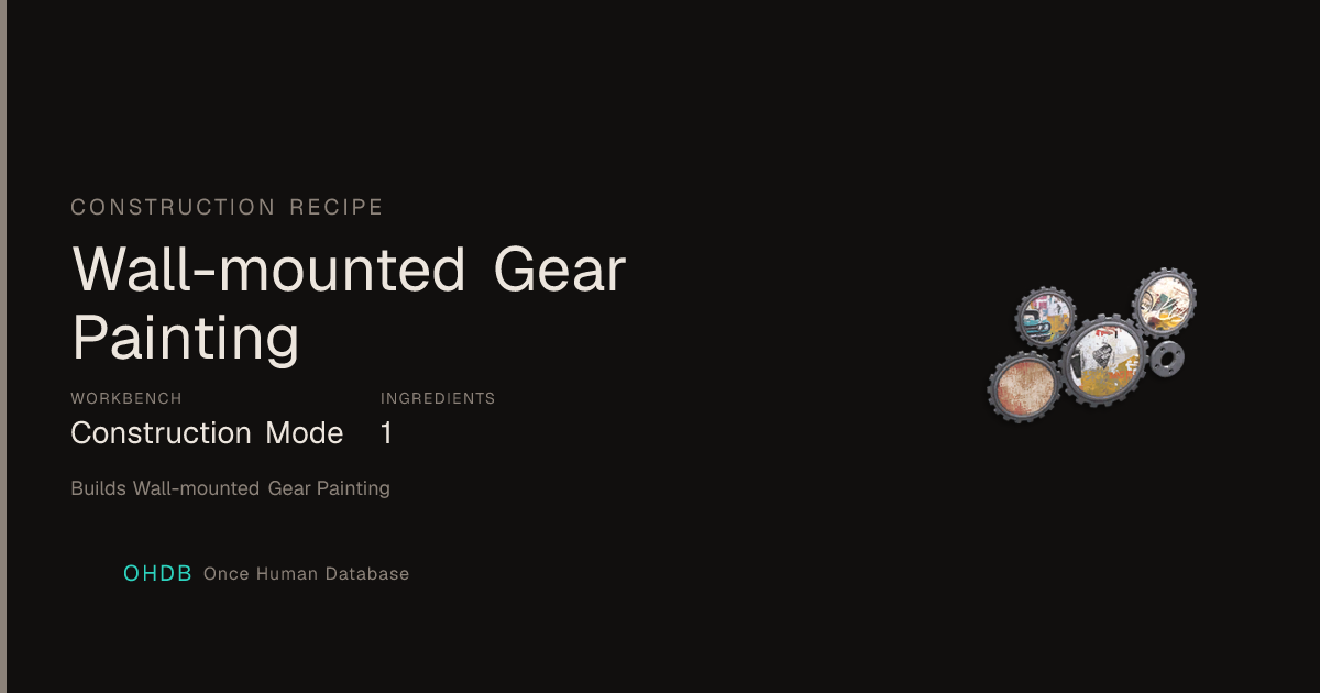 Wall-mounted Gear Painting