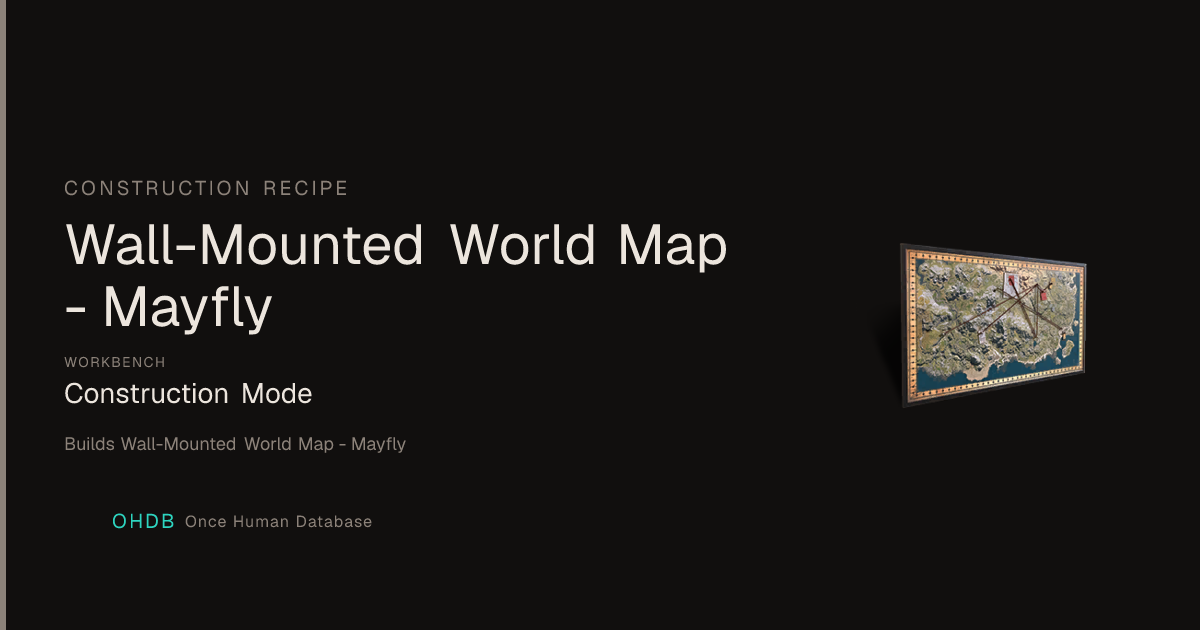 Wall-Mounted World Map - Mayfly