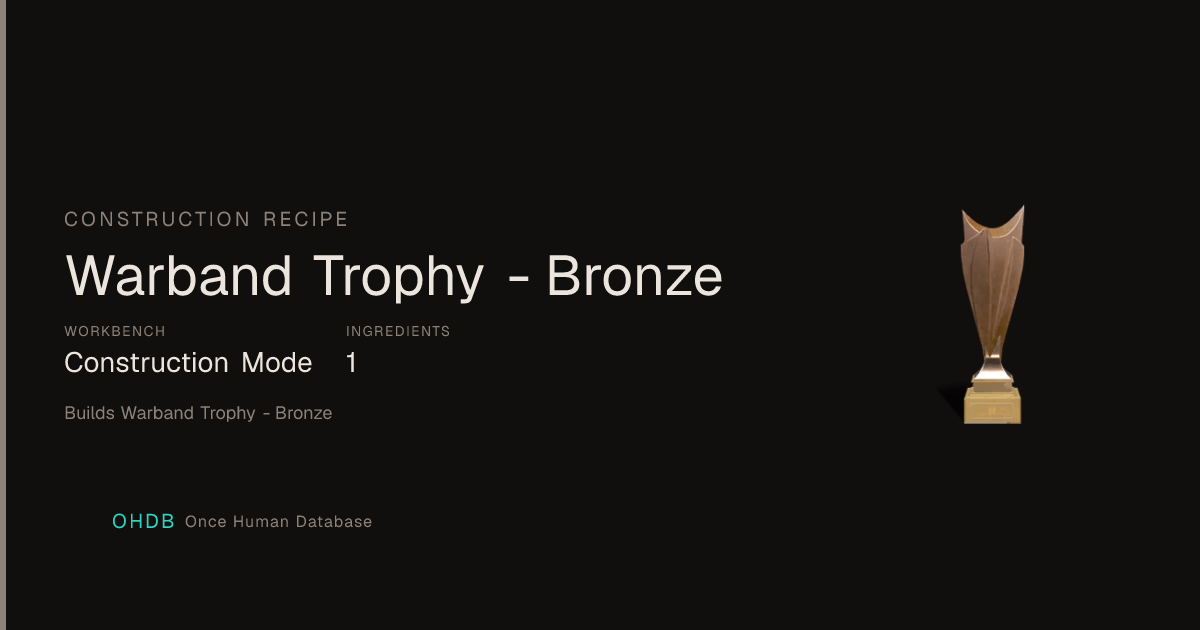 Warband Trophy - Bronze