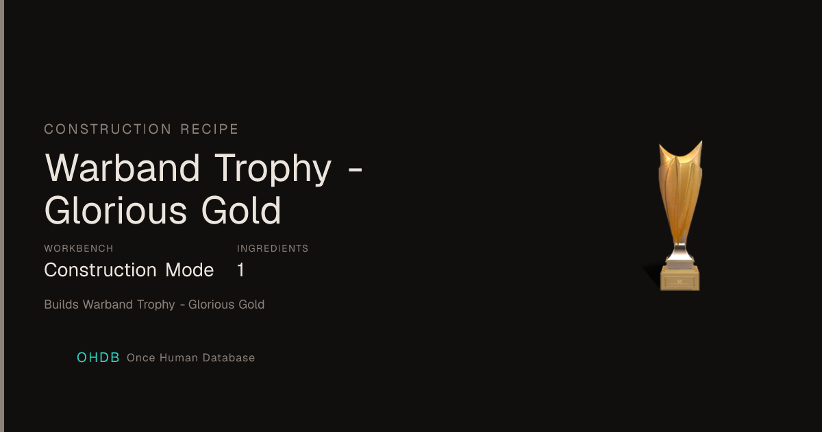 Warband Trophy - Glorious Gold