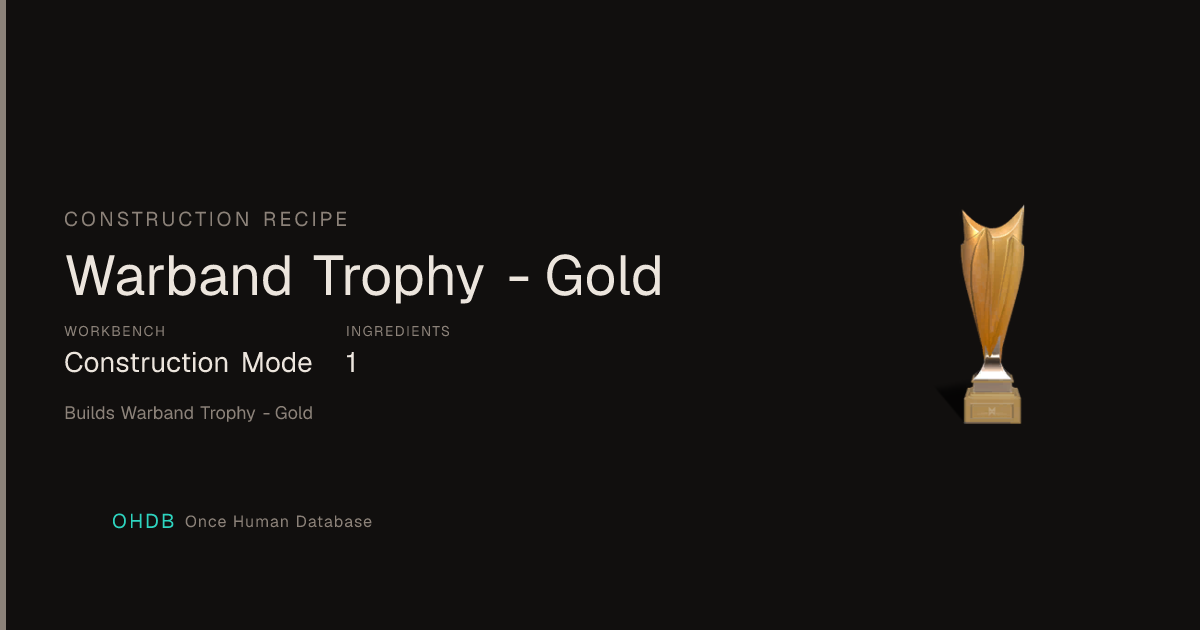 Warband Trophy - Gold