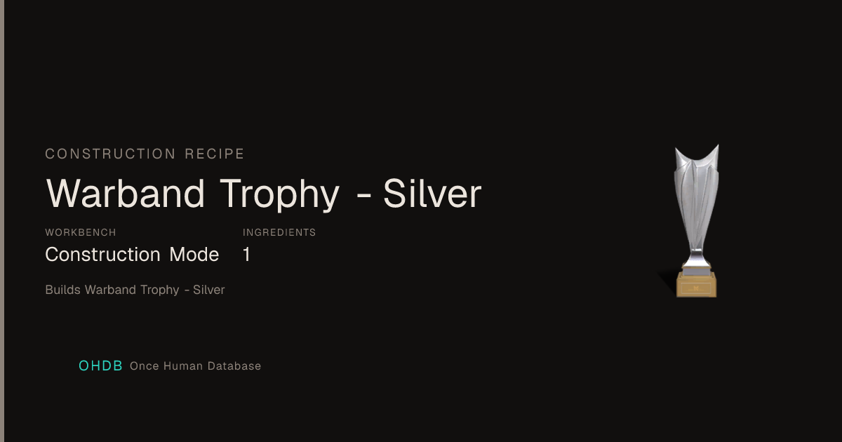 Warband Trophy - Silver