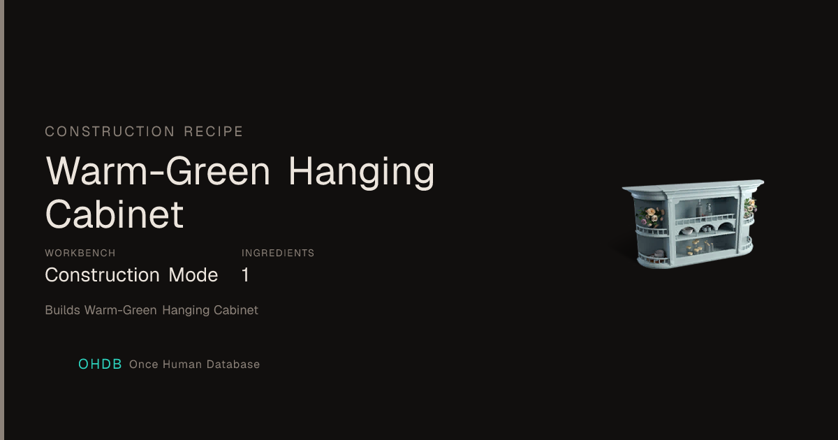 Warm-Green Hanging Cabinet